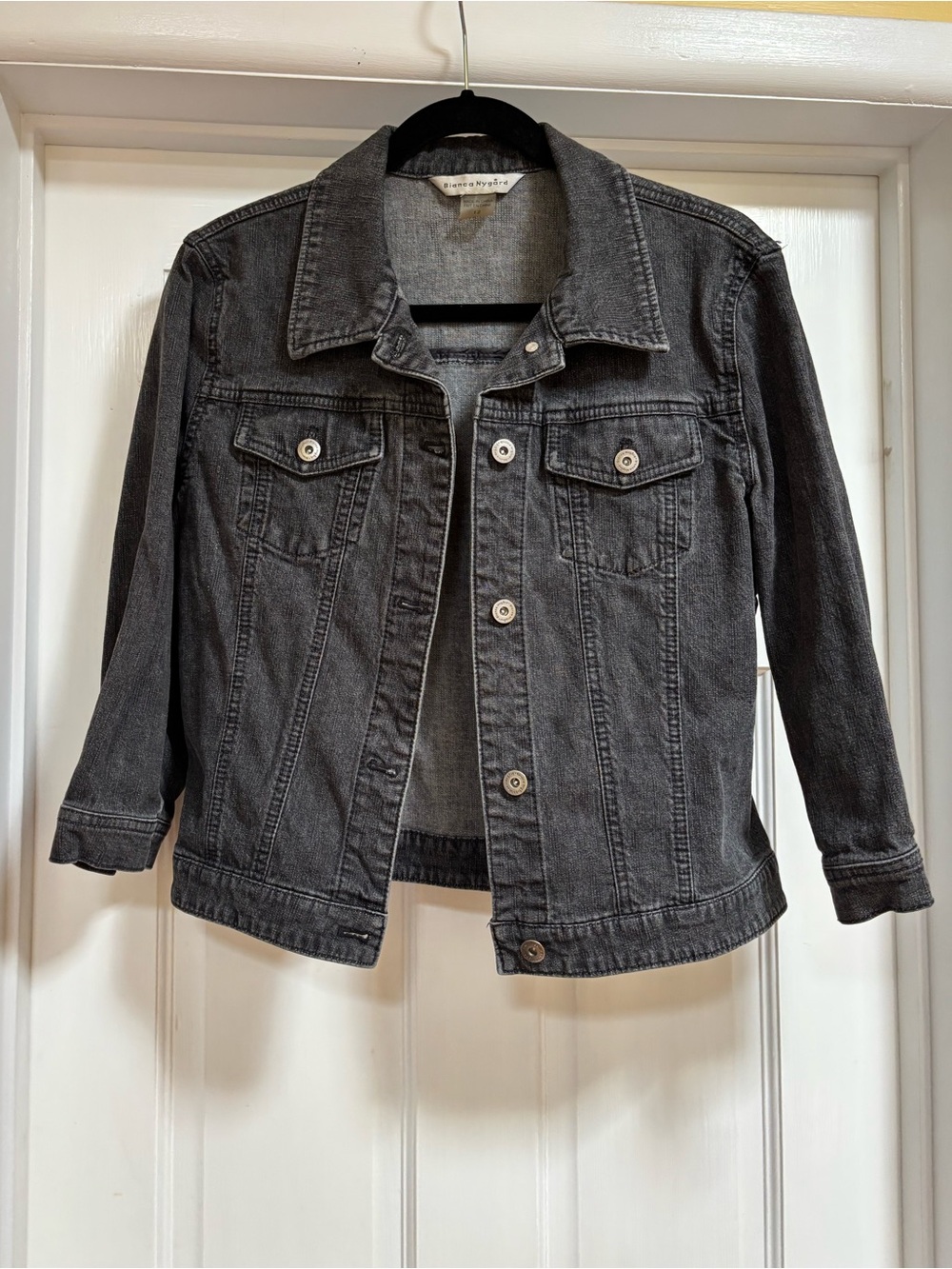 Women's Washed Grey Denim Jacket
